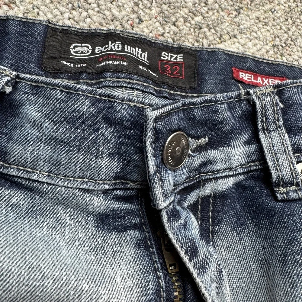 Ecko Unltd Shorts Mens 32 Fits 34x11 Jorts Denim Blue Y2K